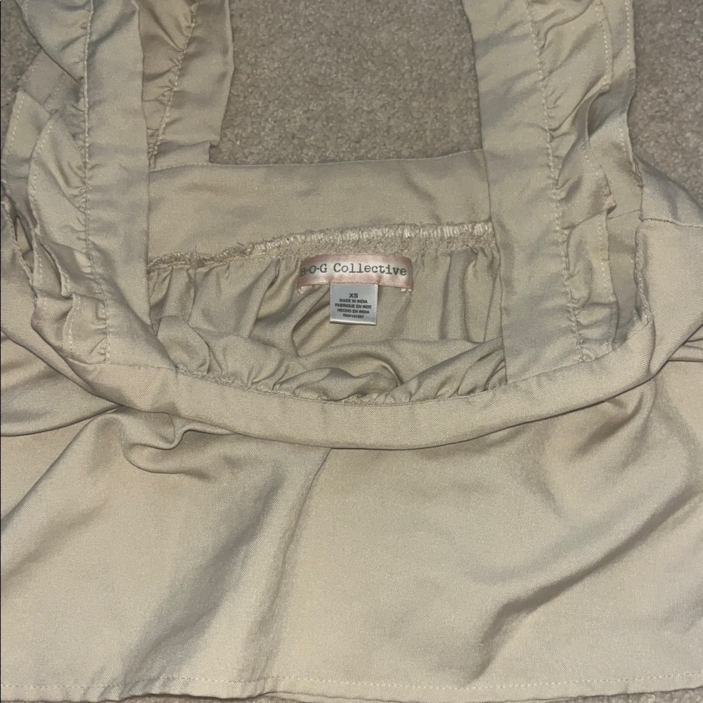 206 Collective Cream Ruffled Top - Picture 2 of 2